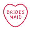 Bridesmaid Loveheart