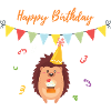 Hedgehog Happy Birthday