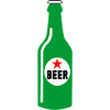 Green bottle of beer