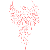 Phoenix Tribal Pattern Tattoo Art