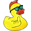 Gummiente Coole Badeente