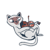 Doux chat joue violon violon