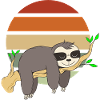 Chill Sloth Sunset Design