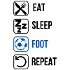 EAT SLEEP FOOT REPEAT