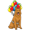 Harzer Fuchs chien avec ballons