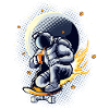 Astronaut skating