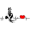 Heartbeat Pferdedesign - Herzfrequenz Tinker