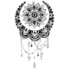 Mandala Dreamcatcher Noir et Blanc