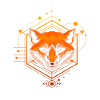 Fox Tribal Foxes Geometric Gift