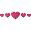 Cœurs géométriques Rose Polygon Design Love