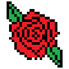 Rose Flower Pixel Art