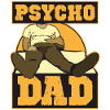 Psycho Pappa tittar på Bundy på soffan Psycho Pappa