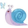 Snail with butterfly