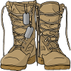 Militaires Chaussures Soldats