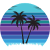 Beach and coconut palms