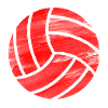 Volley-ball red white