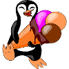 Pinguin mit Eistuete