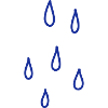 Rain raindrops - line