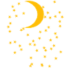 Lune et étoiles