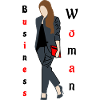 Business Woman Black/Red