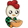 Pollo Kawaii con Kimono Tanjiro Kamado