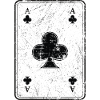 Poker e pattinaggio carte da gioco Cross Ace in look usato