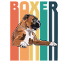 Boxer Dog Retro