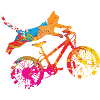 cat on a bike
