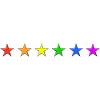 Sterne Regenbogen-Farben