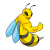 Bee as a bodybuilder
