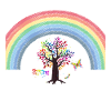 Love Rainbow Rain tree sticker
