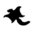 Flying squirrel (logo large, black)