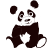 Panda (logo small, white)