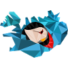 Iceland map - Puffin - map - geometric