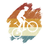 E-Bike, E-MTB, Retro Sunset E-Biker