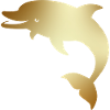 Aesthetic Funny Gold Dolphin