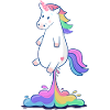 Pupsendes Regenbogen Einhorn