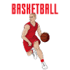 basketball player in red