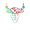 Psychedelic zodiac sign Taurus