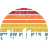 Sunset Skyline Gradient Stripes