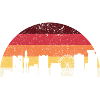 Sunset Skyline with Ferris Wheel