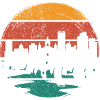 Sunset Skyline Silhouette