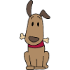 Dog with bones
