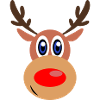 Rudolph Christmas reindeer face