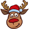 Christmas reindeer face