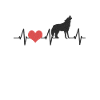 Liebe Wölfe Herzschlag Wolf Geschenk