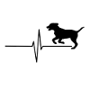 Dog heartbeat (logo large, black)