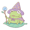 Cute Frog Wizard Magician