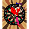 Dartboard Dart player with darts