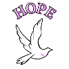 Hope dove pink heart
